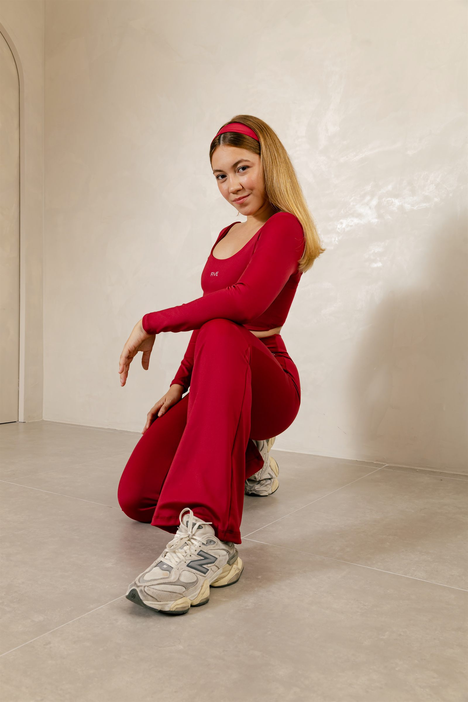 Calça Flare Básica — Vinho